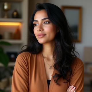 Portrait of Ananya Singh, Lead Designer at Aura Interiors.