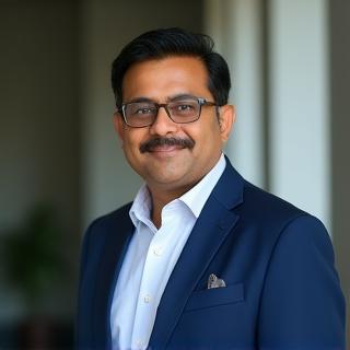 Portrait of Rajesh Kumar, Director of Elite Properties.
