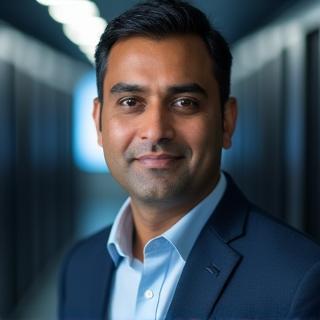 Portrait of Vivek Patel, a technology consultant.